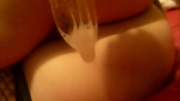 Bottle Sperm Condom Amateur Homemade 